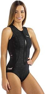 Cressi Termico Ultraspan, Costume Monopezzo Neoprene 2mm Donna, Nero/Logo Rosa, S