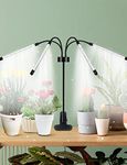 Grow Lights for Indoor Plants, 80 LEDs Jirbeey Plant Light for Indoor Plants with Full Spectrum, 4 Heads Clip On Plant Light with 3/9/12H Timer, 20%-100% Brightness,3 Switch Modes