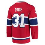 Custom Mens Home Price Hockey Jersey Stitched Primegreen Player Long Sleeves Red Small