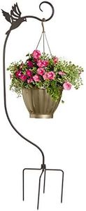 Panacea 48" Bird Basket Hanger Stake, Black
