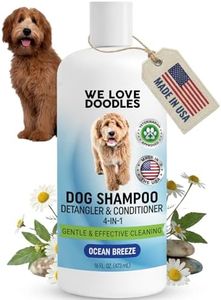 USDA Organic Dog Shampoo, Conditioner & Detangler - Best Shampoo for Goldendoodles, Poodles & Doodles - for Matted Pet Hair - Sensitive Skin Shampoo for Puppies - Made in The USA, 16OZ (Ocean Breeze)