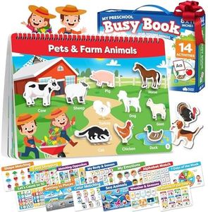 Montessori Preschool Busy Book for Toddlers Ages 3 and Up - Preassembled - Preschool Learning Activities Homeschool Montessori Toys - Gifts for 3 Year Old Boys - 4 Year Old Girl Birthday Gifts
