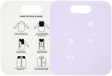 Zerodeko 2pcs Laundry Folding Boards, Shirts Clothes Folder T-Shirt Garment Stacking Board Plastic Clothes Folder for T-Shirts, Sweaters, Clothing