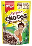 Kellogg's Chocos Chhota Laddoo with Chhota Bheem Cut Out mask, with Whole Grain, Source of Fibre, High in Calcium & Protein, with 10 Essential Vitamins & Minerals, Breakfast Cereals, 375g Pack