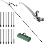 FLORA GUARD 16.5 FT Pole Saw, Extendable Tree Pruner with 12 Stainless Steel Poles, Aluminum Alloy Head, SK5 Blade for Tree Trimming, Branch Cutting, Yard & Garden Pruning