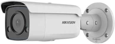 Hikvision - Outdoor PoE IP Camera Bullet 4MP 4mm ColorVu Hikvision AcuSense White Led Deep Learning - DS-2CD2T47G2-L(4mm)