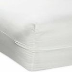 Microfiber Zippered Mattress Cover, Bed Bugs Shield, Dustmites Protector, Hypoallergenic (Queen) by Linen Store