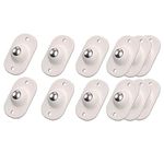 NAIDEV 12 PCs Self-Adhesive Roller Ball Transfer Bearing, Ball Transfer Unit Universal Rotation Ball Casters for Bottom Storage Rack, Trash Can, Bed Storage Box (12)