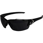 EDGE SDK116-G2 Khor G2 Wrap-Around Safety Glasses, Anti-Scratch, Non-Slip, UV 400, Military Grade, ANSI/ISEA & MCEPS Compliant, 5.04" Wide, Black Frame / Smoke Lens