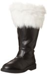 Funtasma Men's Santa Combat Boot,Black/What Faux Fur,Medium/10-11 M US