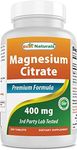 Best Naturals Magnesium Citrate 400mg 250 Tablets (400 mg of Elemental Magnesium per 2 Tablets)