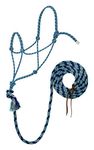 Weaver Leather Silvertip No. 95 Rope Halter with 12' Lead,Gray/Royal Blue/Navy/Turquoise,Average,35-9525-T33