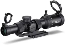 CVLIFE EagleFeather 1-10x24 LPVO Rifle Scope with 30mm Cantilever Mount, Red Green Illuminated BDC Reticle, Second Focal Plane Scope with Zero Reset