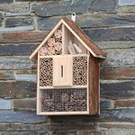 CKB LTD Large Natural Wood Bark Insect Bug Hotel - For Bees Ladybirds Butterfly House Wooden Outside Shelter Garden Nest Garden Home Outdoor Habitat House - Large 30 x 10 x 39cm