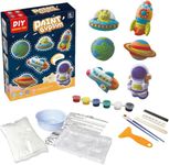 SAJANI DIY 3D Mould and Paint Kit, Multicolor Plaster Figurine Set with Pigments, Palette & Mold, Painting Art & Craft Set -Gift Toys for 3 4 5 6 7 8+ Year Old Boys & Girls (Space)