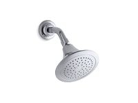 KOHLER 10282-AK-CP Forte 2.5 GPM Single-Function Wall-Mount Showerhead with Katalyst Spray, Polished Chrome