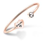 PLITI Godmother Goddaughter Bracelet Baptism Gift Religious Jewelry Mother's Day Gift For Godmother Goddaughter (Godmother rose gold)