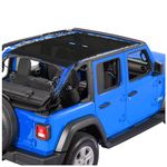 Alien Sunshade Jeep Wrangler YJ (1987-1995) & Jeep Wrangler TJ (1996-2006) - Full Length Mesh Sun Shade for TJ & YJ 2 Door - Blocks UV, Wind, Noise – Jeep Bikini Top Cover for TJ & YJ (Black)