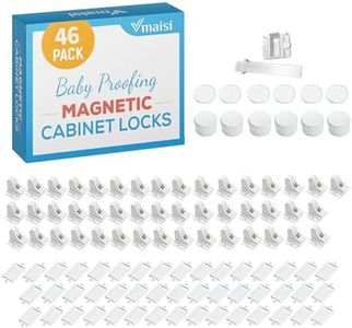 Vmaisi ChildProof Magnetic Cabinet Locks (46 Locks and 6 Keys)
