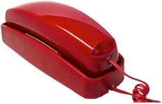 Med-Pat T4-R Full-Featured Trimline Telephone with Super Bright Ring Light Indicator - Clear Ear Sound w/Full Range Volume Control, Ideal for Hotel, Business & Landline Home Use- Red