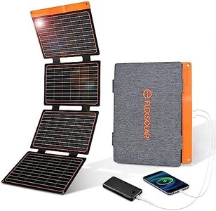 FlexSolar 40W Foldable Solar Panel Charger with USB-C and USB-A Outputs for Phones, Power Banks, Tablets - IP67 Waterproof Solar Power for Camping, Hiking, Backpacking
