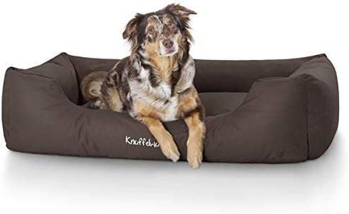 Knuffelwuff panier chien, lit pour chien, coussin, corbeille pour chien Finlay, imperméable, marron XXL 120 x 85cm