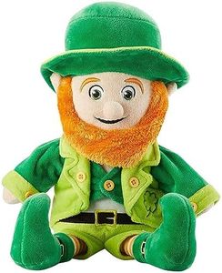 Juvale 14-inch Stuffed Leprechaun Doll Plush Toy for Kids, St. Patrick’s Day Gifts for Decor Accessories (Green)