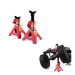 INJORA 2PCS RC Crawler 1:10 Accessories Metal Jack Stand Repairing Tool for Axial SCX10 Tamiya CC01 RC4WD D90 D110 TF2 RC Car Truck