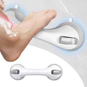 Shower Foot Rest for Wall, Shower Pedicure Foot Stool for Shaving Legs Bathroom Stool with Powerful Suction Cups Foot Stand for Inside Showe Suitable for Small Shower Spaces