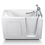 Energy Tubs Walk-In Bathtub 30 in. x 60 in. Therapeutic Soaking Bathtub and Faucet Set (White) (Right Drain)