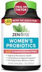 Zenwise Health Probiotics for Women - Digestive Enzymes for Bloating Relief, Vaginal Health, and Gut Flora Health, Daily Women Probiotic & Prebiotic Supplement for Digestive Health - 100 CT