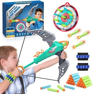 Wootoyz Extérieur Jouet Enfant 3 4 5 6 7 8 Ans Garçon, Arc Jouet Enfant 3-8 Ans Jeux Exterieur Cadeau Fille Arc et Fleches Jouet Garcon et Fille 3-8 Ans Jeux Exterieur Enfant Main Droite
