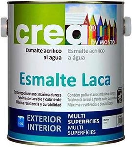 Esmalte Acrílico al Agua para Proteger y Decorar Soportes de Hierro, Madera, Yeso, PVC, Aluminio, DM, Galvanizados. Esmalte Laca Gama Crea (500ml, Blanco Satinado)