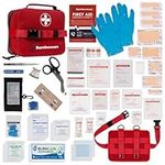 SURVIVEWARE Waterproof Premium Large First Aid Kit for Cars, Boats, Trucks, Hurricanes, Tropical Storms and Outdoor Emergencies, 200 Pieces