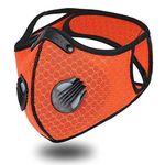 IRONHEAD 2 PCS Cycling Dustproof Mask Half Face Fitness Mask for Bicycle Racing Running Skiing Outdoor Sport Anti-Pollution Sports Mask (Orange yellow)