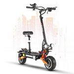 MetaMoov ZO01 Plus Electric Scooter, 6000W Dual Motors Up to 58 MPH, 60 Miles Range 60V35AH Battery, 11" Off Road Fat Tires, C-Type Dual Suspensions Electric Scooter for Adults with Seat & Damper