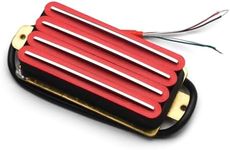 SAPHUE Hot Rail 2-Dual Blade Electric Guitar High Output Track Type Four Coil Humbucker Pickup Red