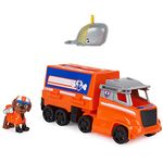 Paw Patrol Big Truck Pups Zuma Transforming Toy Truck with Collectable Action Figure|Vehicle Set with Rescue Crane|Learning-Education Activity Set|Roleplay Toy for Kids 3+|Birthday Gift|-Multicolor