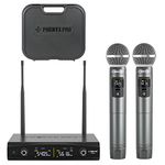 Phenyx Pro UHF Wireless Handheld Microphone System, 30 Adjustable Frequency Cordless Mic Sets with Case, All Metal Build, 200ft Coverage, Suitable for Home Karaoke, Weddings, DJ, Church (PTU-52)