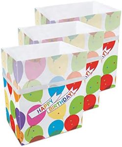 Clean Cubes 13 Gallon Disposable Trash Cans (3-Pack). Reusable Garbage and Recycling Bins for Parties, Events, and More (Birthday - 18" Tall x 14" Wide 10" Deep)