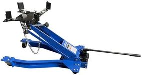 K Tool International XD63515 1,200 lbs. Low Profile Transmission Jack for Garages, Repair Shops and DIY, 31.5" Height, Saddle Tilt +/-10 Degrees, Built-in by-Pass System, 15-1/2" x 15-1/2" Head, Blue