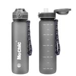 MOCHIC CUP Water Bottle, 32oz Motivational Sports Water Bottle with Time Marker - Tritan, BPA Free，Wide Mouth Leakproof for Women Men Gym Fitness Outdoor(1 Bottle)