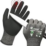 Schwer 12 Pairs ProGuard Highest Level Cut Resistant Work Gloves PR3326 for Extreme Protection，ANSI A9 Cut Gloves with Reinforced Thumb, Non Slip, Breathable, Durable, Touch-screen, Black (M