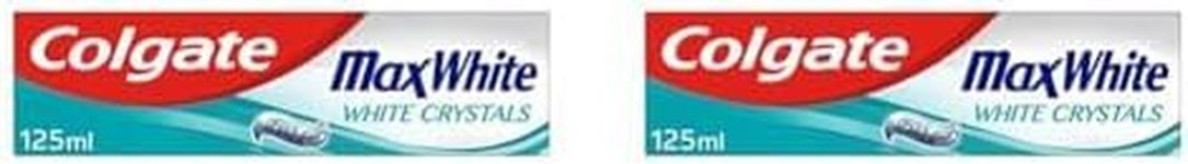 Colgate Max White White + Crystals Toothpaste 125ml | Teeth whitening Toothpaste | restores Natural Whiteness | 10x Longer Lasting Cooling Than Regular Fluoride Toothpaste | Fights Cavities