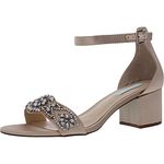 Betsey Johnson Women's Sb-Mel Heeled Sandal, Silver, 9
