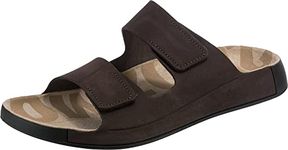 ECCO Mens Cozmo Slides Sandals Tan 9 UK