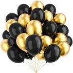 Black and Gold Balloons, 67pcs 12 I