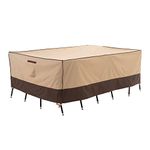 F&J Outdoors Garden Furniture Covers Tale and Chairs 200x160x74cm Eco-friendly Fabric UV Resistant Waterproof Outdoor Furniture Cover,Beige+Brown