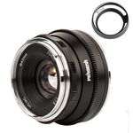 Pergear 25mm F1.8 Manual Focus Fixed Lens for Sony E-Mount Cameras NEX-3 NEX-5 NEX-C3 NEX-5N NEX-7 NEX-F3 NEX-5R NEX-6 NEX-3N NEX-5T A3000 A5000 A6000 A3500 A5100 A6300 A6500 (Black)