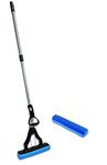 Addis Superdry Plus Super Absorbent Pet Cleaning Anti-Bacterial PVA Mop & Replacement Refill Head, Metallic Blue